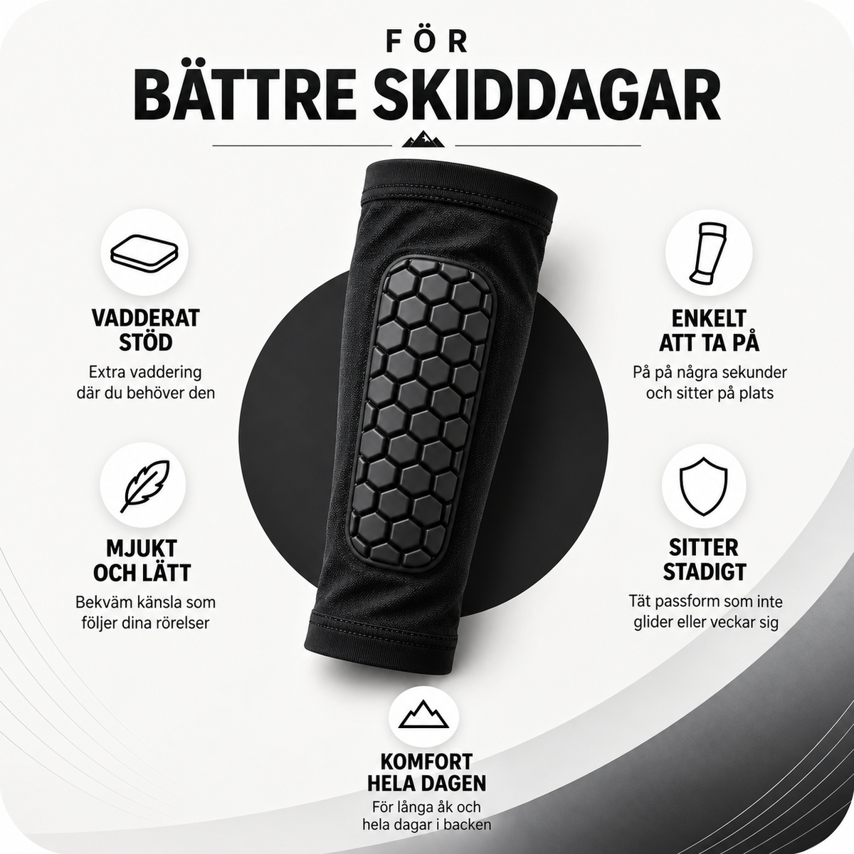 SkiTech™ Shin Guards – Vadderade Benskydd för Pjäxor